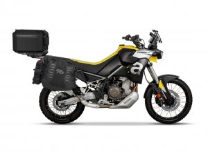 Set of SHAD TERRA TR40 adventure saddlebags and SHAD TERRA aluminium top case TR55 PURE BLACK, inclu SHAD APRILIA TUAREG 660