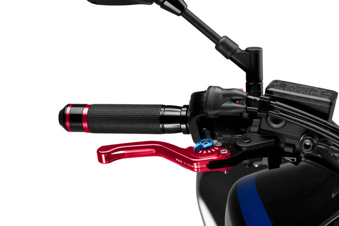 Brake lever without adapter PUIG 130RA 3.0 short red/blue