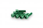 Screws PUIG 0364V ANODIZED green M6 x 20mm (6pcs)