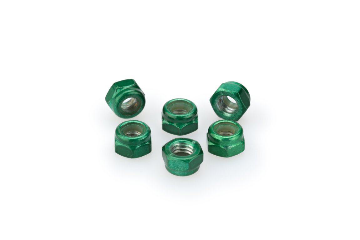 Nuts PUIG 0735V ANODIZED green M5 (6pcs)