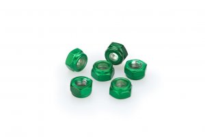 Nuts PUIG 0736V ANODIZED green M6 (6pcs)