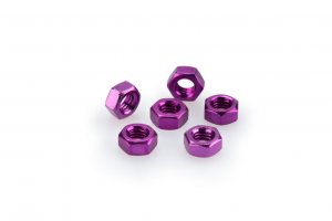 Nuts PUIG 0764L ANODIZED violet M6 (6pcs)