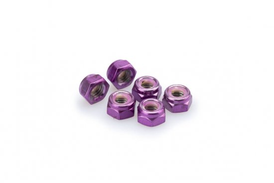 Nuts PUIG 0832L ANODIZED violet M8 (6pcs)