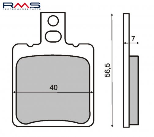 Brake pads RMS 225100010 organic