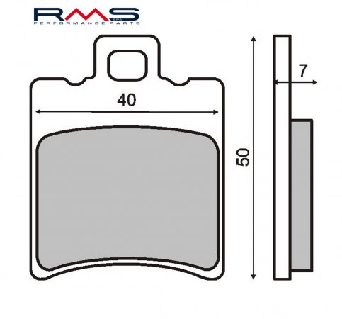 Brake pads RMS 225100190 organic