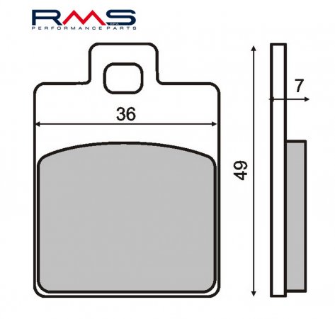 Brake pads RMS 225100300 organic