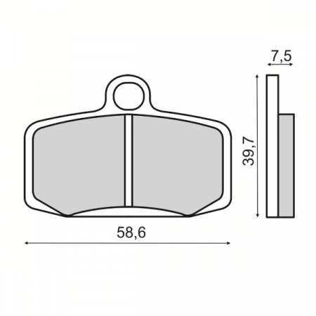 Brake pads RMS front for KTM Freeride 250 R (2014-2017)