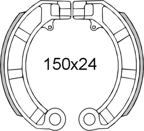 Brake shoes RMS 225120161 rear