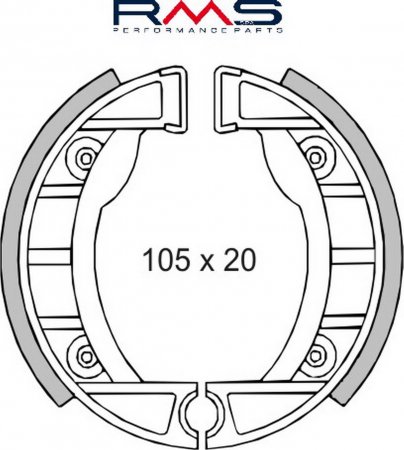 Brake shoes RMS 225120200