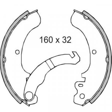 Brake shoes RMS 225120220 rear