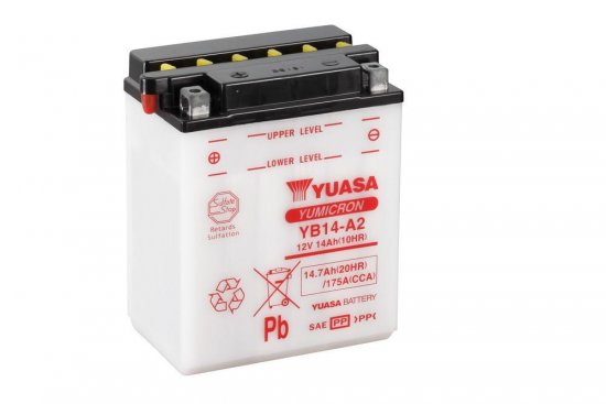 Yumicron battery with acid YUASA YB14-A2