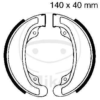 Brake shoe set EBC H313 includings springs