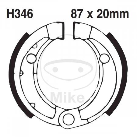 Brake shoe set EBC H346 includings springs