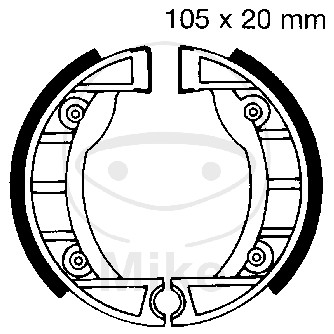 Brake shoe set EBC 909 includings springs