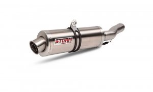 Full exhaust system 2x1 STORM OVAL Stainless Steel