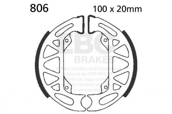 Brake shoe set EBC 806