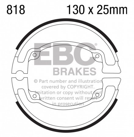 Brake shoe set EBC 818