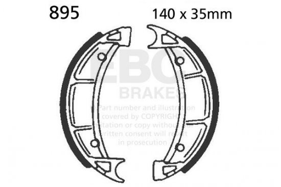 Brake shoe set EBC 895