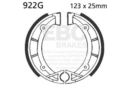 Brake shoe set EBC 922G grooved