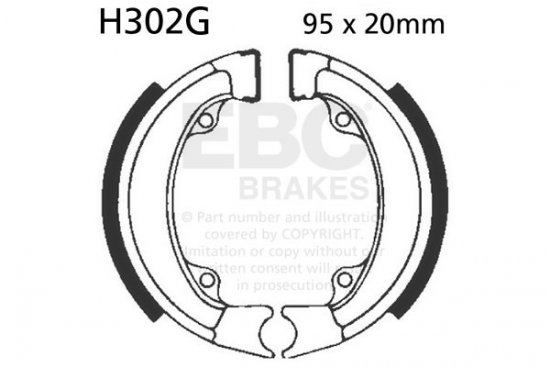 Brake shoe set EBC H302G grooved