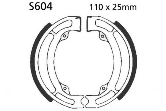 Brake shoe set EBC S604 includings springs