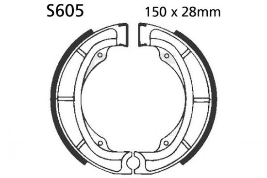 Brake shoe set EBC S605 includings springs