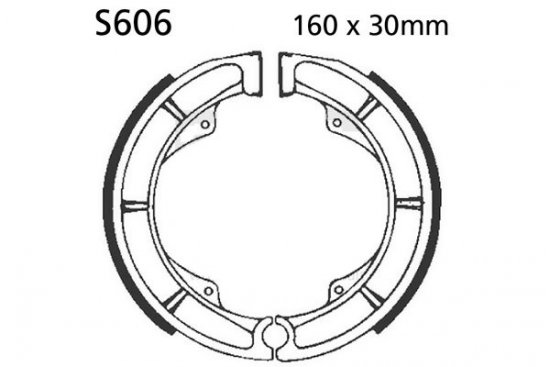 Brake shoe set EBC S606 includings springs