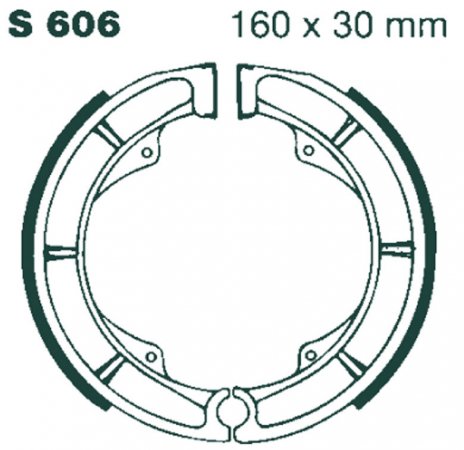 Brake shoe set EBC S606G grooved