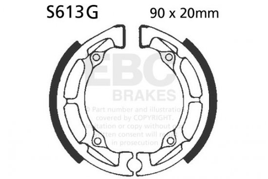 Brake shoe set EBC S613G grooved