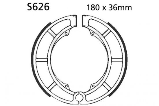 Brake shoe set EBC S626 including springs