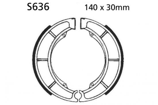 Brake shoe set EBC S636 including springs