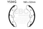 Brake shoe set EBC Y534G grooved