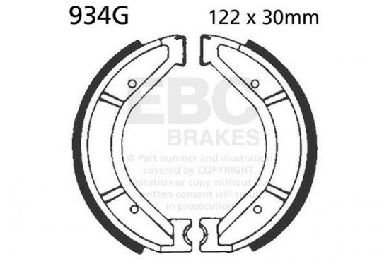 Brake shoe set EBC 934G grooved