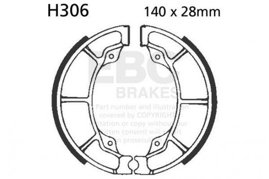 Brake shoe set EBC H306