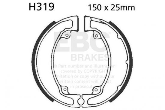 Brake shoe set EBC H319