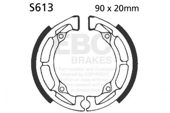 Brake shoe set EBC S613 including springs