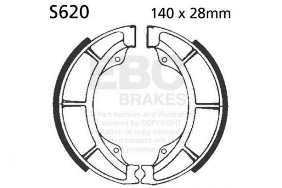 Brake shoe set EBC S620