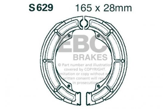 Brake shoe set EBC S629