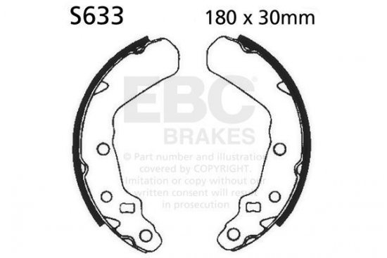 Brake shoe set EBC S633