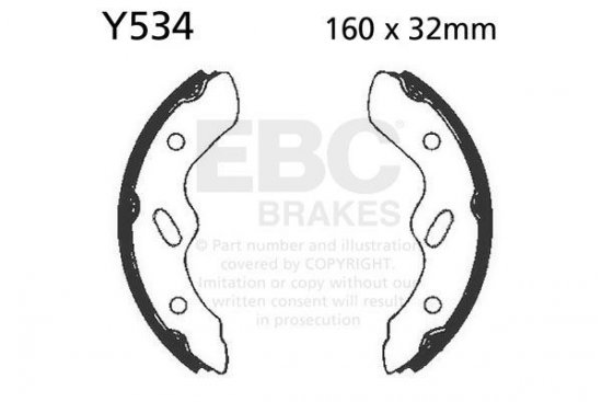 Brake shoe set EBC Y534