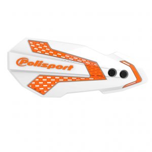 Handguard POLISPORT MX FLOW with mounting system white/orange 16