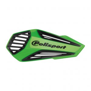 Handguard POLISPORT 8308400008 MX AIR with universal handlebar mounting kit Green05/Black