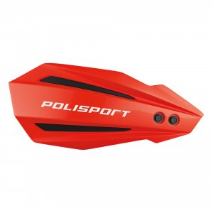 Handguard POLISPORT MX BULLIT Red/White with mounting system