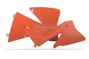 Radiator scoops POLISPORT (pair) orange KTM