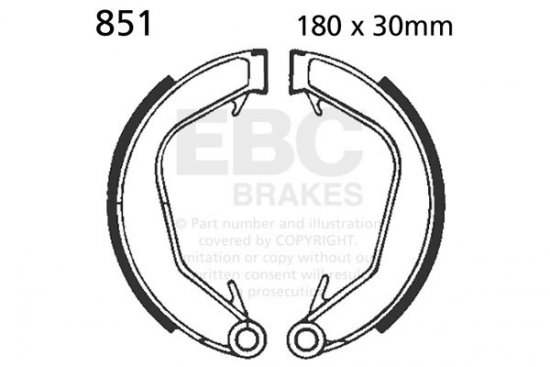 Brake shoe set EBC 851