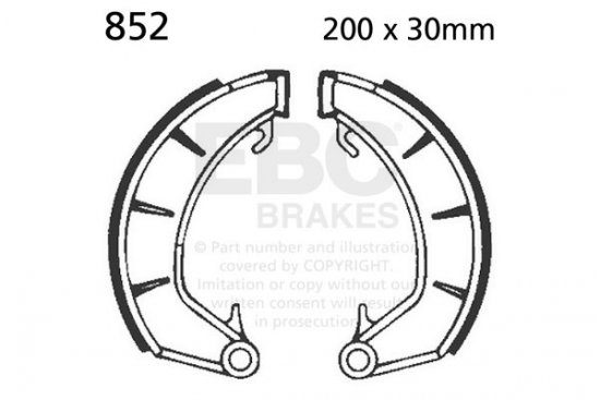 Brake shoe set EBC 852