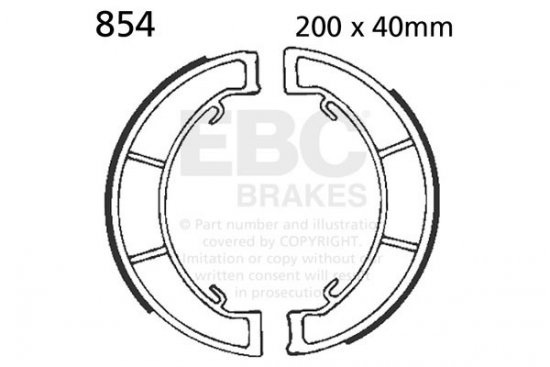 Brake shoe set EBC 854