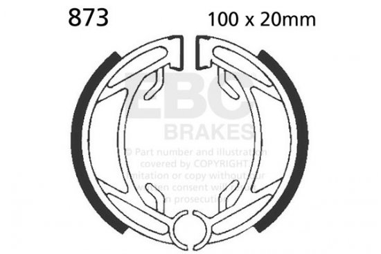 Brake shoe set EBC 873