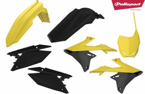 Plastic body kit POLISPORT yellow/black