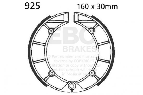 Brake shoe set EBC 925